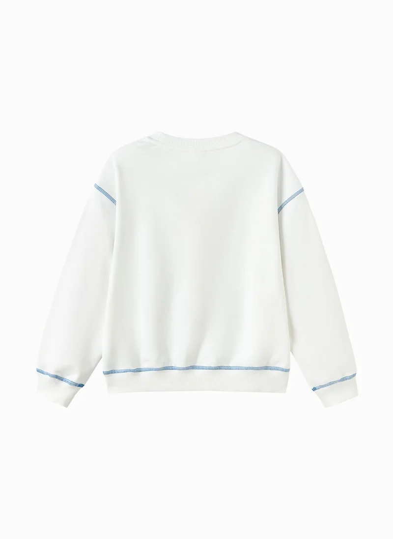 Balabala White Kids Girls Round neck sweatshirt for Women | Best Price UAE